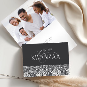 Joyous Flourish   Inside Photo Folded Kwanzaa Holiday Card