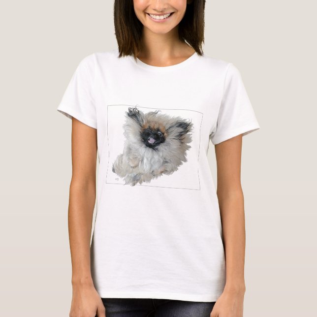 Joyous Flying Pekingese T-Shirt (Front)