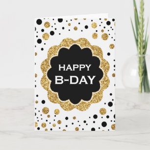Joyous Gold Glitter Card