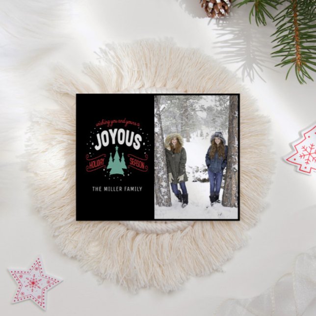 Joyous Holiday Season Classical Photo Postcard (Creator Uploaded)