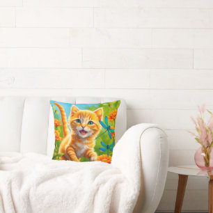 Joyous Kitten Cushion