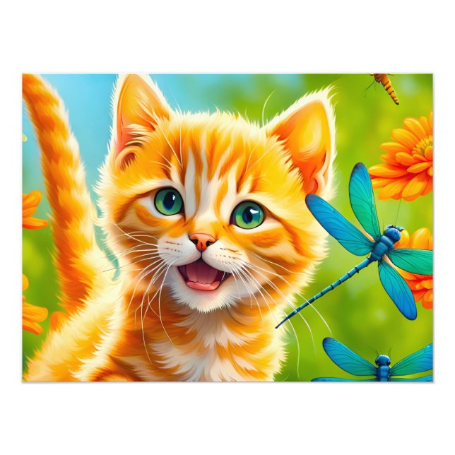 Joyous Kitten Photo Print (Front)