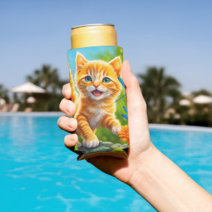 Joyous Kitten Seltzer Can Cooler