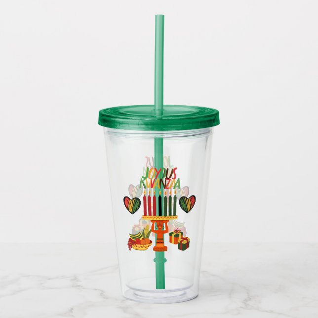 Joyous Kwanzaa Acrylic Tumbler (Front)