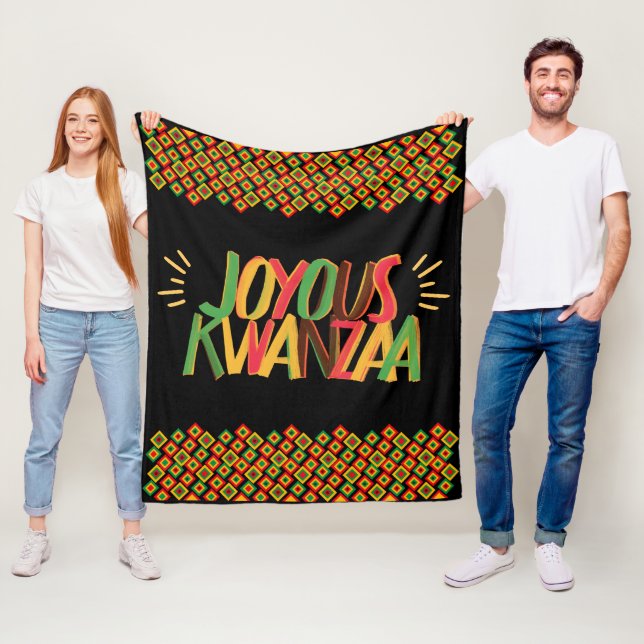 Joyous Kwanzaa Fleece Blanket (In Situ)