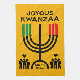 Joyous Kwanzaa Tea Towel