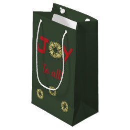 Joyous Light Hearted Wreath Christmas Gift Bag