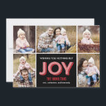 Joyous Moments Holiday Collage Photo Card<br><div class="desc">Celebrate the season with this modern and stylish holiday card from Berry Berry Sweet. Visit WWW.BERRYBERRYSWEET.COM for more of our stylish holiday collections.</div>