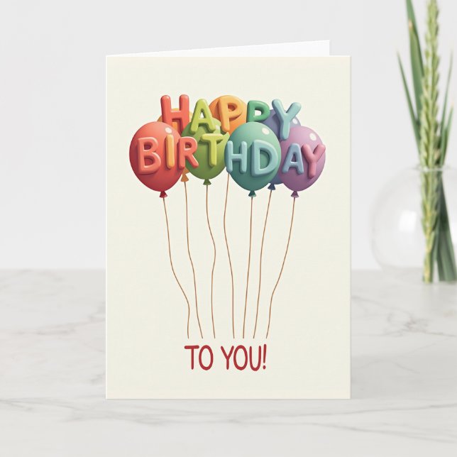 Joyous Orb Birthday Card (Front)