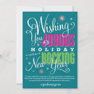 Joyous & Rocking New Year Holiday Card