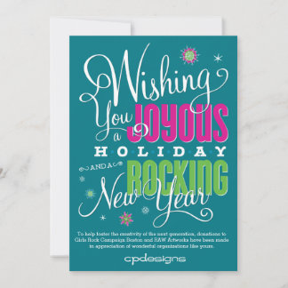 Joyous & Rocking New Year Holiday Card