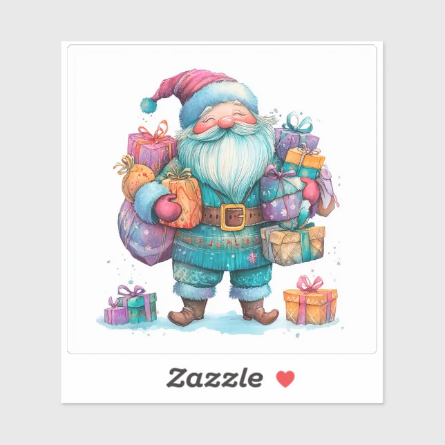 Joyous Santa Christmas Sticker (Sheet)