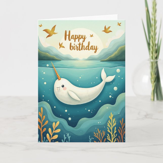 Joyous Sea Creature Birthday Card (Front)