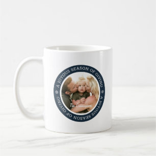 Joyous Season's Greetings Custom Family Photo Coffee Mug