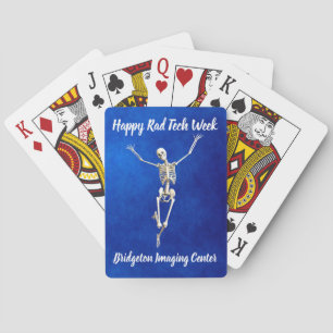 Joyous Skeleton "Happy Rad Tech Week" Playing Cards