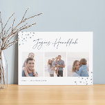 Joyous Sketch | Hanukkah Photo Collage Holiday Card<br><div class="desc">Send Hanukkah greetings to friends and family in chic style with our elegant photo cards. Designed to accommodate three of your favourite photos arranged side by side in a collage format, card features "joyous Hanukkah" in casual hand sketched script lettering adorned with hand drawn stars at the corners. Personalise with...</div>