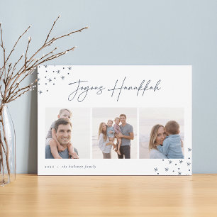 Joyous Sketch   Hanukkah Photo Collage Holiday Card