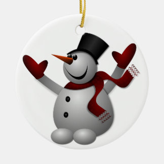 Joyous Snowman Ceramic Tree Decoration