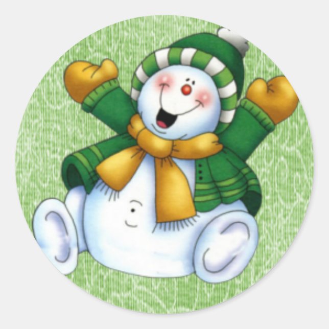 Joyous Snowman Sticker (Front)