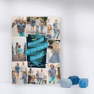 Joyous Tidings Hanukkah Photo Collage Card