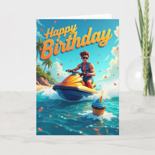 Joyous Water Ride Birthday Card