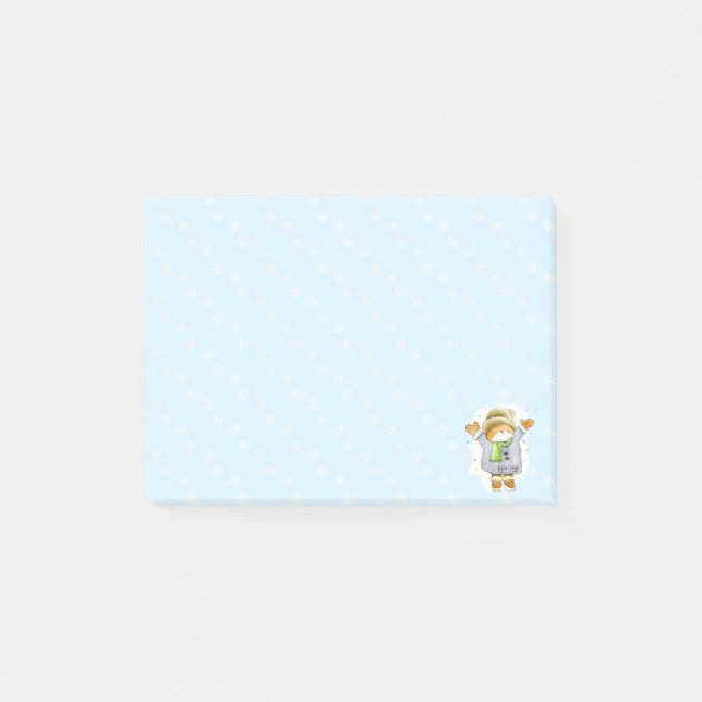 Joyous Winter Cat Post-it Notes (Front)
