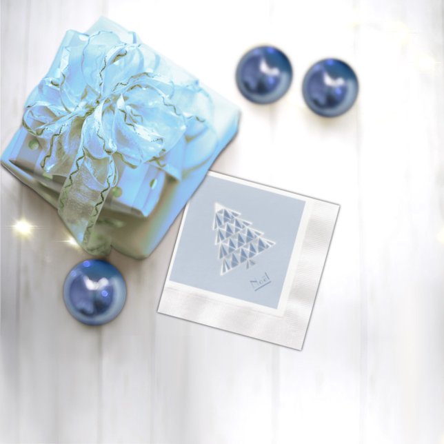 Joyoux Noel Blue Paper Napkin (Creator Uploaded)