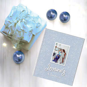 Joyoux Noel Blue Spiral Notebook