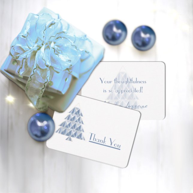 Joyoux Noel Blue Thank You Card (Creator Uploaded)