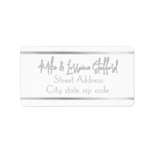 Joyoux Noel Silver Return Address Label