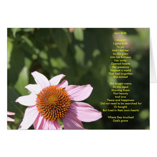 Joy's Birth. (Front Horizontal)