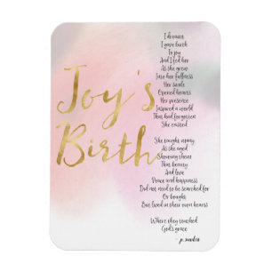 Joy's Birth Poem   Magnet