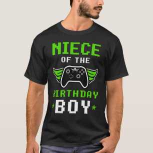 Joystick Gamer Niece of The Birthday Boy Love Funn T-Shirt