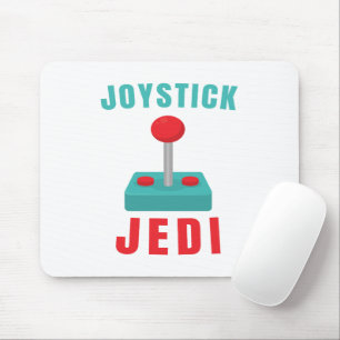 Joystick Jedi Funny Retro Gamer Dad Mouse Mat