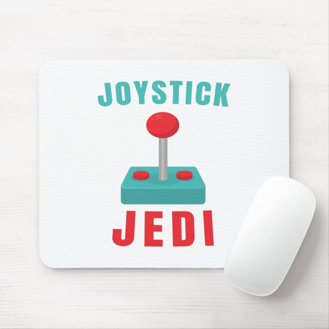 Joystick Jedi Funny Retro Gamer Dad Mouse Mat (With Mouse)