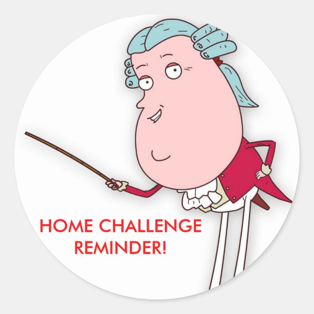 JOYTUNES HOME CHALLENGE REMINDERS CLASSIC ROUND STICKER (Front)