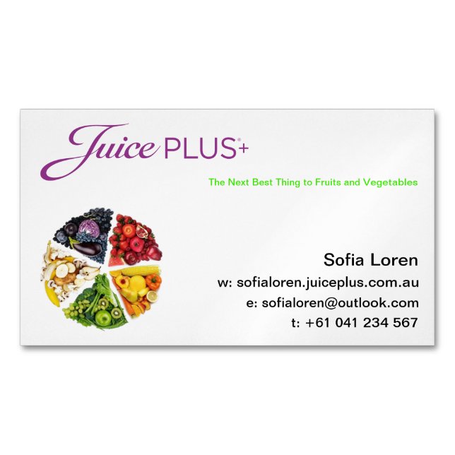 JP+ Magnet Veggie Pie Purple Logo (Customise) (Front)