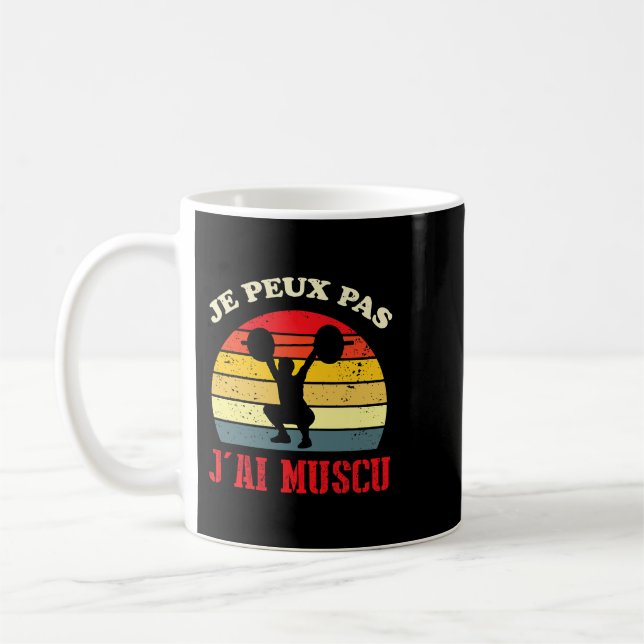 Jpeux Pas Jai Muscu Mens Bodybuilding Gift Funny G Coffee Mug (Left)