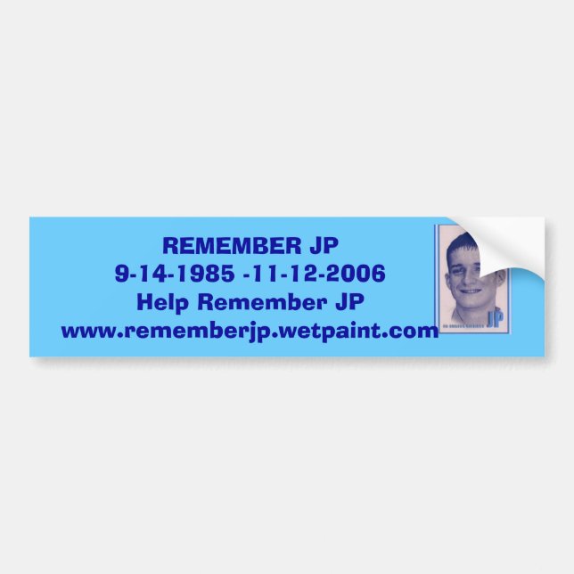 JP's Bumper Sticker - Customised (Front)