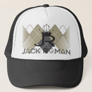 JR Argyle Black Trucker Hat