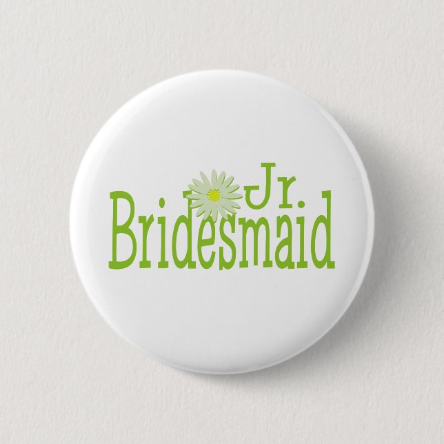 Jr. Bridesmaid/ Daisy theme 6 Cm Round Badge (Front)