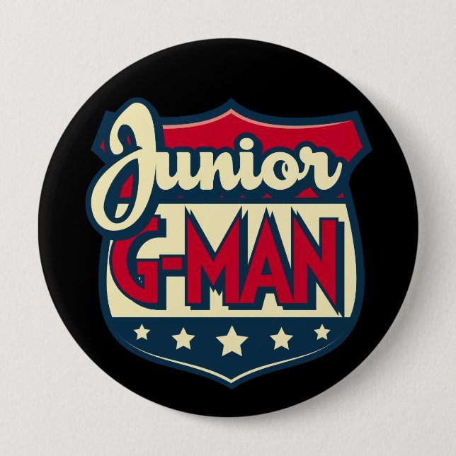 Jr. G-Man Button (Front)