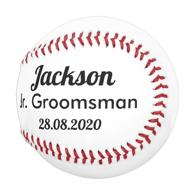 Jr. Groomsmen Proposal Baseball Gift (Front Right)