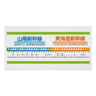 JR Shinkansen (Tokaido and Sanyo Shinkansen) Route Poster