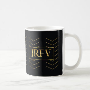 JRFV Chevron Waterfall Gold Look Coffee Mug