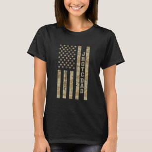 JROTC Dad Proud Dad Military Family Desert Camo Di T-Shirt