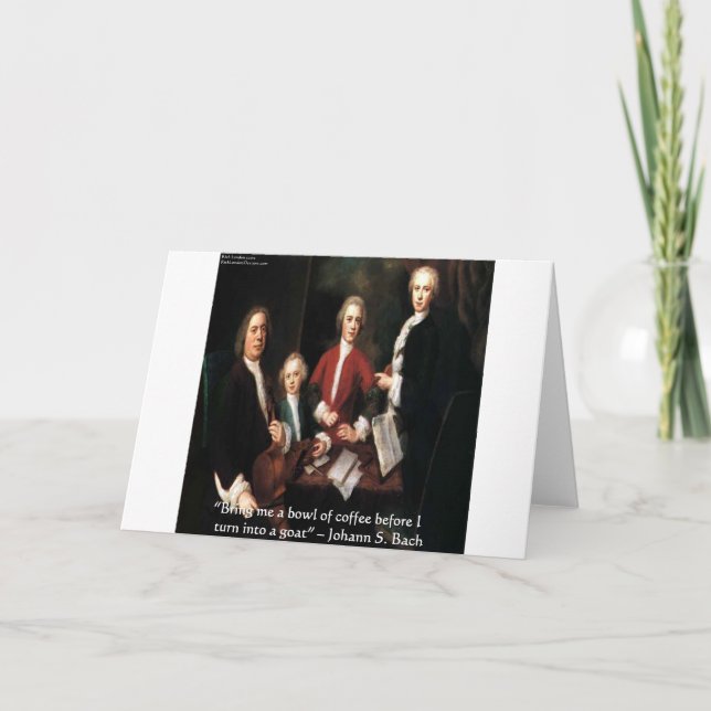 JS Bach Graphic & Funny Coffee Quote Gifts & Cards (Front)