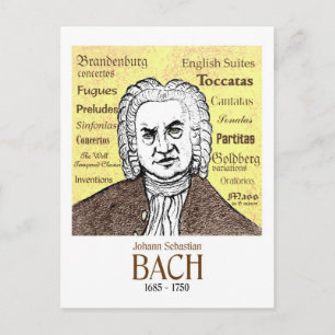JS Bach postcard