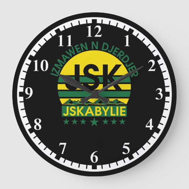 JSK - La Jeunesse sportive de Kabylie Large Clock (Front)