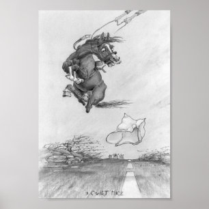 JT08 "A Quiet Hack" black and white Poster